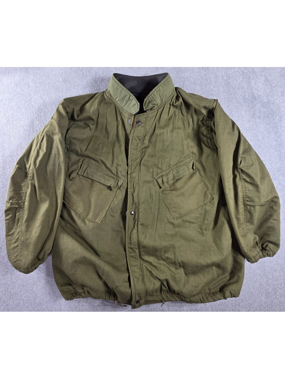 Vintage 1977 US Military Chemical Protective Jacket XXL Winfield MFG OD Green